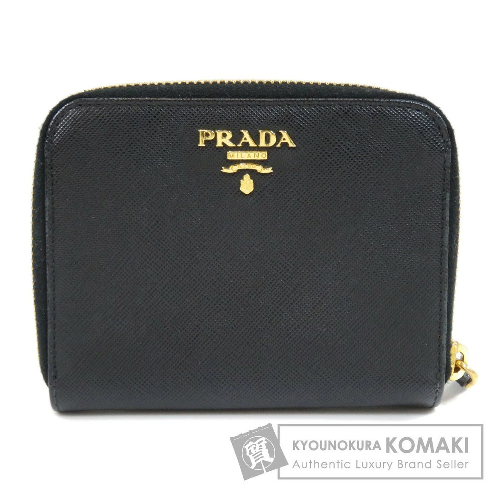 Prada Saffiano Bi fold Wallet Leather
